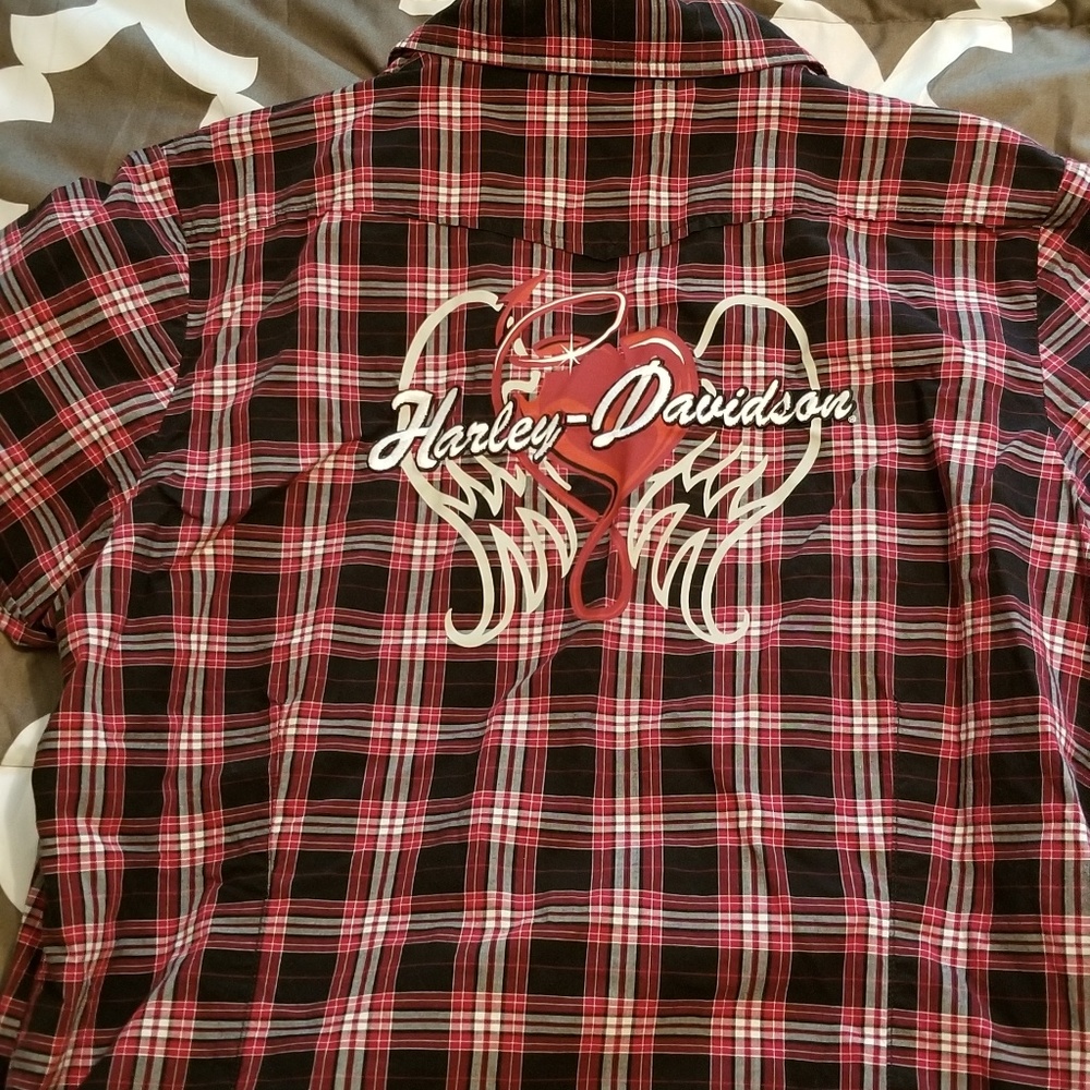 Harley Davidson button up shirt